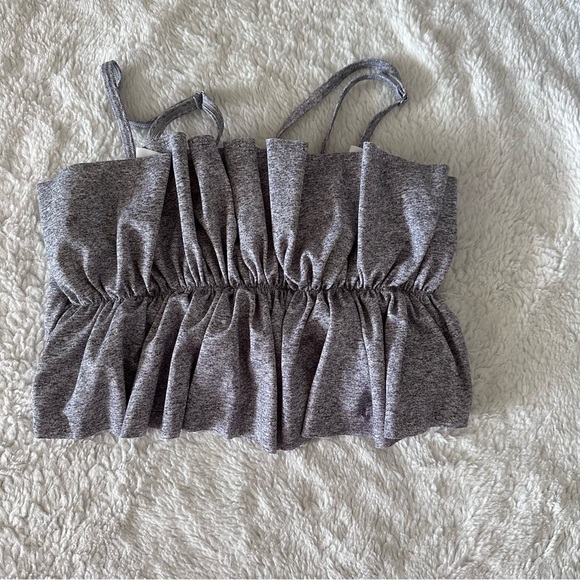 Kortni Jeane Dark Heather Grey Oversized Ruffle OSR - Picture 1 of 4